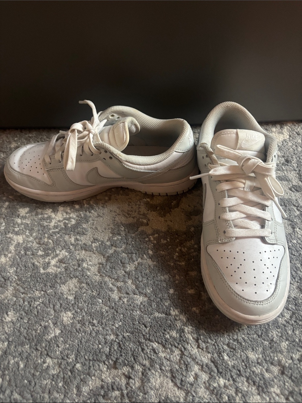 Nike Low-Top Sneakers in White and Light Gray